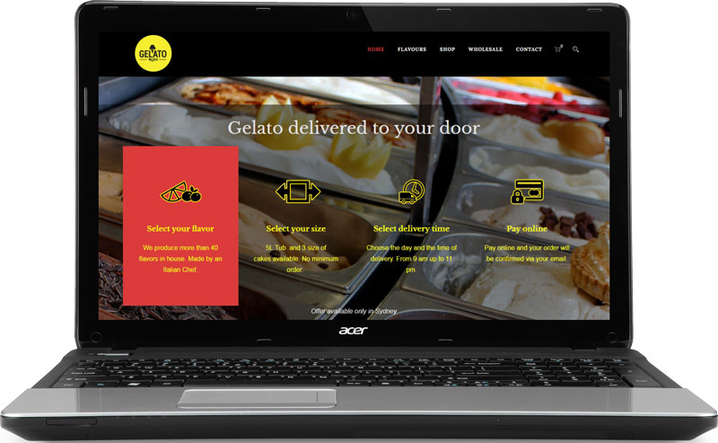 gelato website design
